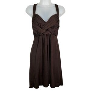 Ruby Rox Vintage Y2K Brown Braided Knit Sleeveless Mini Dress Medium M Vampy